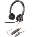 POLY Micro-casque Blackwire 3320 stéréo USB-C + adaptateur USB-C/A (8X219AA)