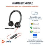 POLY Micro-casque Blackwire 3320 stéréo USB-C + adaptateur USB-C/A (8X219AA) – Image 3