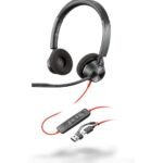 POLY Micro-casque Blackwire 3320 stéréo USB-C certifié Microsoft Teams + adaptateur USB-C/A (8X220AA)
