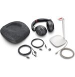 POLY Micro-casque Voyager Surround 85 UC USB-C certifié Microsoft Teams + adaptateur USB-C/A +base de chargement (8G7T8AA) – Image 6