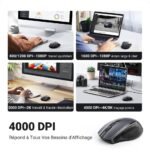 Souris sans fil Ugreen Design Ergonomique 2.4GHz - Noir (90545) – Image 4