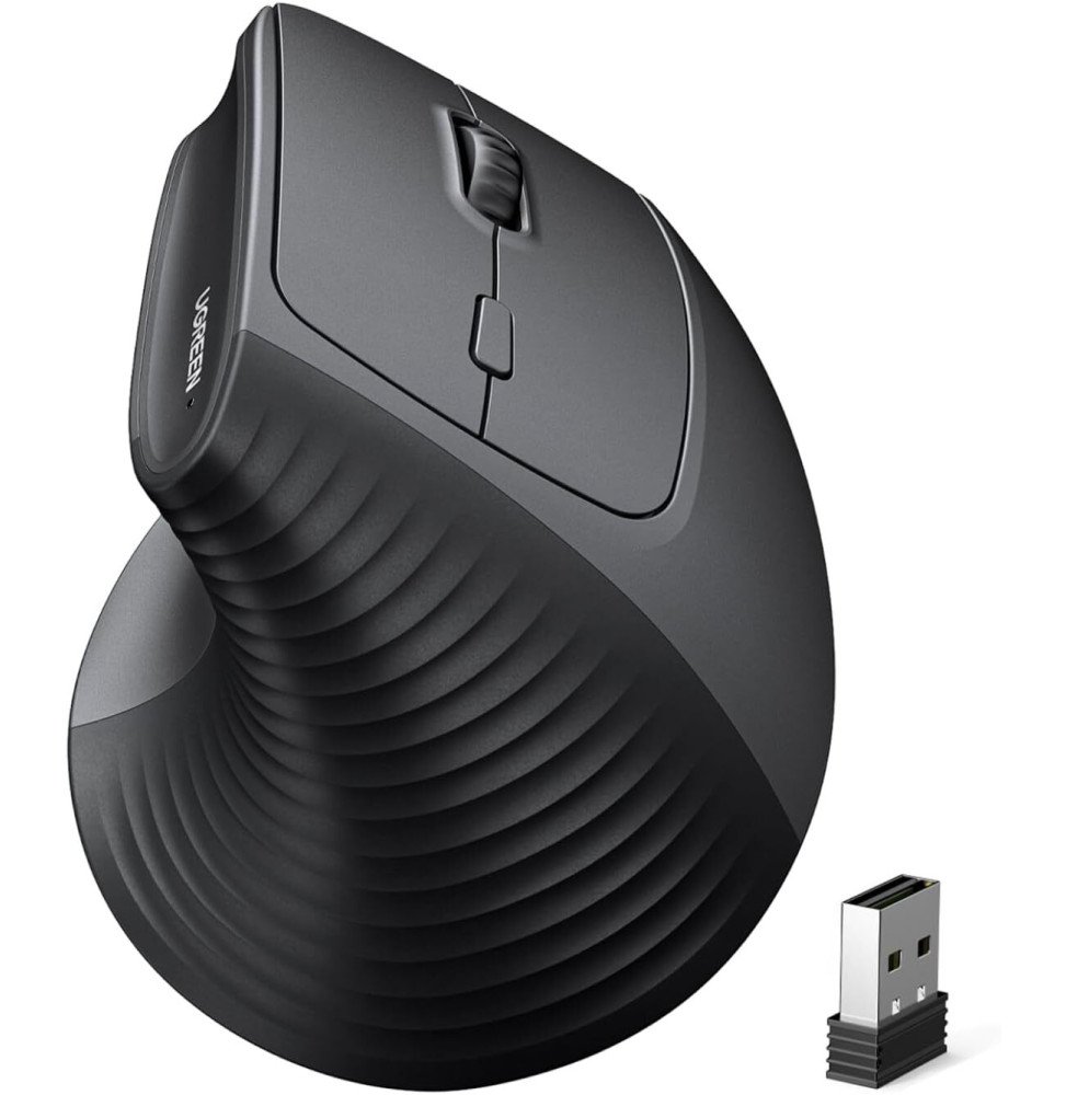 souris-sans-fil-ugreen-vertical-m571-ergonomique-24ghz-noir-55916.jpg Souris sans fil Ugreen Vertical M571 Ergonomique 2.4GHz - Noir (55916) – Image 1
