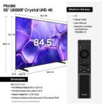 Téléviseur Samsung 85" Crystal UHD U8000F 4K serie 8 + Récepteur intégré (UA85U8000FUXMV) – Image 7