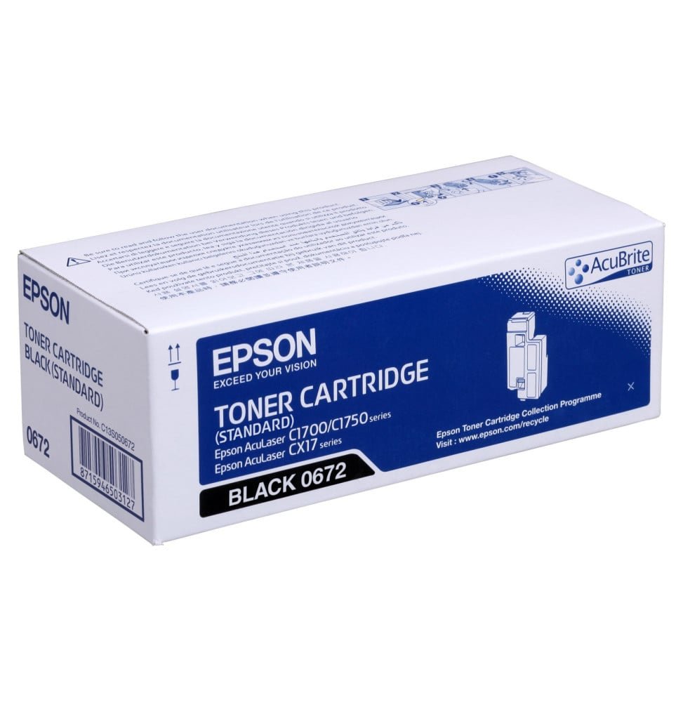 toner-noir-capacite-standard-epson-700-pages-c13s050672.jpg Epson 0672 Noir - Toner Epson d'origine (C13S050672) – Image 1