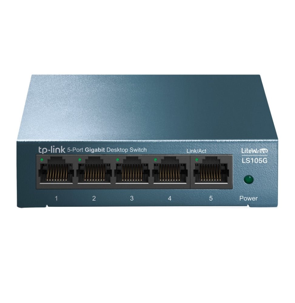 tp-link-ls105g-non-gere-gigabit-ethernet-10-100-1000-bleu-ls105g-v1.jpg TP-Link LS105G Non-géré Gigabit Ethernet (10/100/1000) Bleu (LS105G V1) – Image 1
