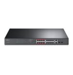 TP-Link TL-SL1218MP Non-géré Gigabit Ethernet (10/100/1000) Connexion Ethernet, supportant l'alimentation via ce port (PoE) 1U