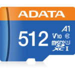 Carte mémoire ADATA Premier Pro 512 Go microSDXC/SDHC UHS-I Classe 10 (AUSDX512GUICL10A1-RA)