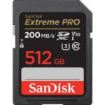 Carte mémoire SanDisk Extreme Pro SDXC UHS-I 512 Go (SDSDXXD-512G-GN4IN)