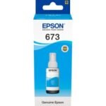 Epson 673 C (T6732) Cyan - Bouteille d'encre Epson d'origine (C13T67324A)