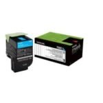 Cartouche de toner Cyan LEXMARK Return Program 1000 pages (70C80C0)