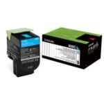 Lexmark 808C Cyan - Toner Lexmark d'origine (80C80C0)