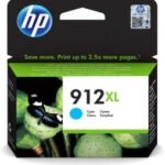 HP 912XL Cyan - Cartouche d'encre grande capacité HP d'origine (3YL81AE)