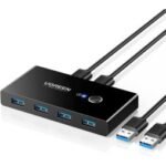 Switch USB 3.0 Ugreen 4 Ports pour 2 PC (30768)