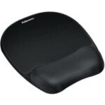 Tapis de souris - repose-poignet Ergo Mousse Noir - format Small (201.6 × 235 × 25.4 mm)