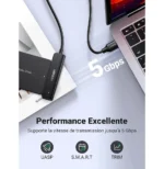 Adaptateur Ugreen Câble SATA USB 3.0 pour SSD et Disques Durs 2,5 Pouces (70609) – Image 2