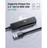Adaptateur Ugreen Câble SATA USB 3.0 pour SSD et Disques Durs 2,5 Pouces (70609) – Image 3