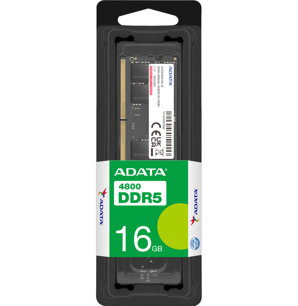 barrette-memoire-adata-so-dimm-16gb-ddr5-4800-mhz-pc-portable-ad5s480016g-s.png Barrette mémoire ADATA SO-DIMM 16GB DDR5 4800MHz - PC Portable (AD5S480016G-S) – Image 1