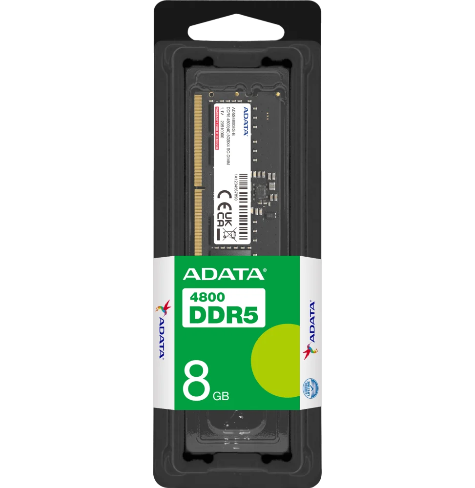 barrette-memoire-adata-so-dimm-8gb-ddr5-4800-mhz-pc-portable-ad5s48008g-s.webp Barrette mémoire ADATA SO-DIMM 8GB DDR5-4800 MHz - PC Portable (AD5S48008G-S) – Image 1
