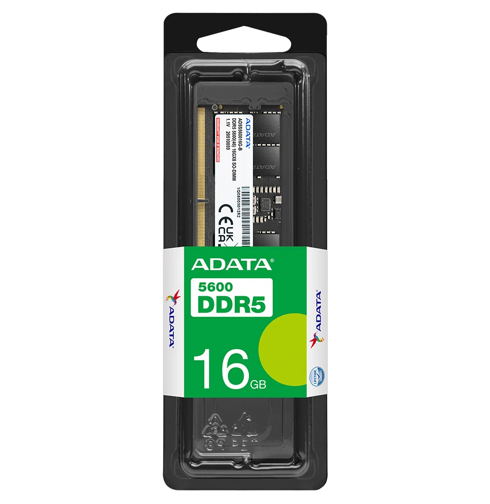 barrette-memoire-adata-u-dimm-16gb-ddr5-5600-mhz-pc-bureau-ad5u560016g-s.webp Barrette mémoire ADATA U-DIMM 16GB DDR5-5600 MHz - PC bureau (AD5U560016G-S) – Image 1