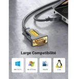 Câble Série Ugreen Câble USB 2.0 vers RS232 DB9 Mâle - 1.5 mètre (20211) – Image 3