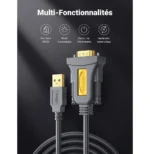 Câble Série Ugreen Câble USB 2.0 vers RS232 DB9 Mâle - 1.5 mètre (20211) – Image 4