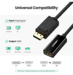Câble Ugreen Displayport Male vers HDMI Female 4K 30HZ (40363) – Image 2