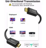 Câble Ugreen Displayport Male vers HDMI Male - 3 mètres (10203) – Image 3