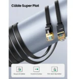 Câble Ugreen Ethernet RJ45 Flat CAT7 U FTP - 10 mètres (11265) – Image 3
