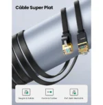 Câble Ugreen Ethernet RJ45 Flat CAT7 U FTP - 3 mètres (11262) – Image 4
