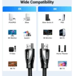 Câble Ugreen HDMI 2.1 Mâle vers Mâle - 1.5 mètre (80402) – Image 2