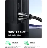 Câble Ugreen HDMI 2.1 Male vers Male - 2 mètres (80403) – Image 2