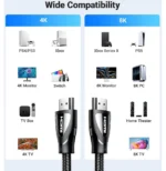 Câble Ugreen HDMI 2.1 Male vers Male - 3 mètres (80404) – Image 2
