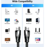 Câble Ugreen HDMI 2.1 Mâle vers Mâle - 5 mètres (80405) – Image 4