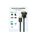 Cable Ugreen HDMI Male vers DVI - 2 mètres (10135) – Image 2