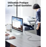Câble Ugreen imprimante USB 2.0 vers USB B Mâle - 5 mètres (10352) – Image 2