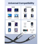 Câble Ugreen USB-C vers USB-C 5A 100W - 1 mètre (70427) – Image 4