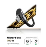 Câble Ugreen USB-C vers USB-C 5A 100W - 1 mètre (70643) – Image 2