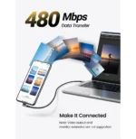 Câble Ugreen USB-C vers USB-C 5A 100W - 1 mètre (70643) – Image 5