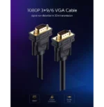 Câble Ugreen VGA Mâle vers Mâle - 3 mètres (11631) – Image 4