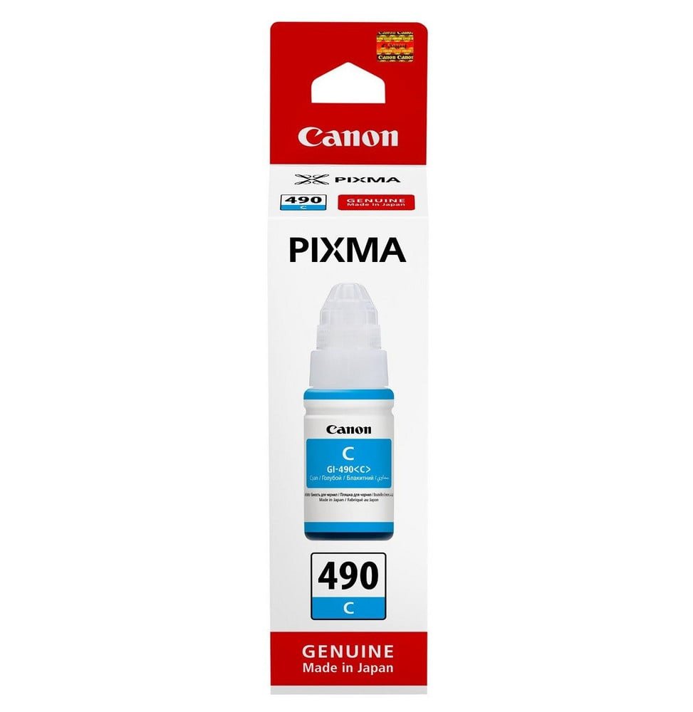 canon-gi-490-c-cyan-bouteille-dencre-canon-dorigine-0664c001ab.jpg Canon GI-490 C Cyan - Bouteille d'encre Canon d'origine (0664C001AC) – Image 1