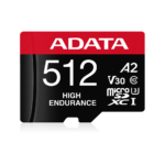 Carte mémoire ADATA 512 Go microSDXC/SDHC UHS-I haute endurance (AUSDX512GUI3V30SHA2-)