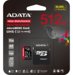 Carte mémoire ADATA 512 Go microSDXC/SDHC UHS-I haute endurance (AUSDX512GUI3V30SHA2-) – Image 8