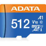 Carte mémoire ADATA Premier Pro 512 Go microSDXC/SDHC UHS-I Classe 10 (AUSDX512GUICL10A1-RA)