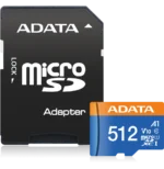 Carte mémoire ADATA Premier Pro 512 Go microSDXC/SDHC UHS-I Classe 10 (AUSDX512GUICL10A1-RA) – Image 2