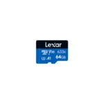Carte microSD Lexar High-Performance 633x BLUE microSDXC UHS-I 64 Go 100MB/s (LMS0633064G-BNNNG)