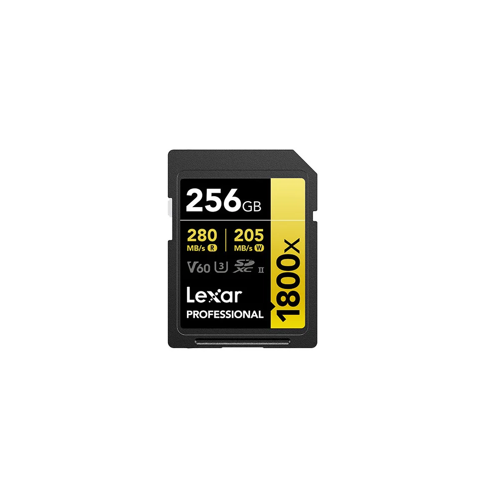carte-sd-lexar-professional-1800x-gold-256-go-lsd1800256g-bnnng.webp Carte SD Lexar Professional 1800x GOLD SDXC UHS-II 256 Go 280MB/s (LSD1800256G-BNNNG) – Image 1