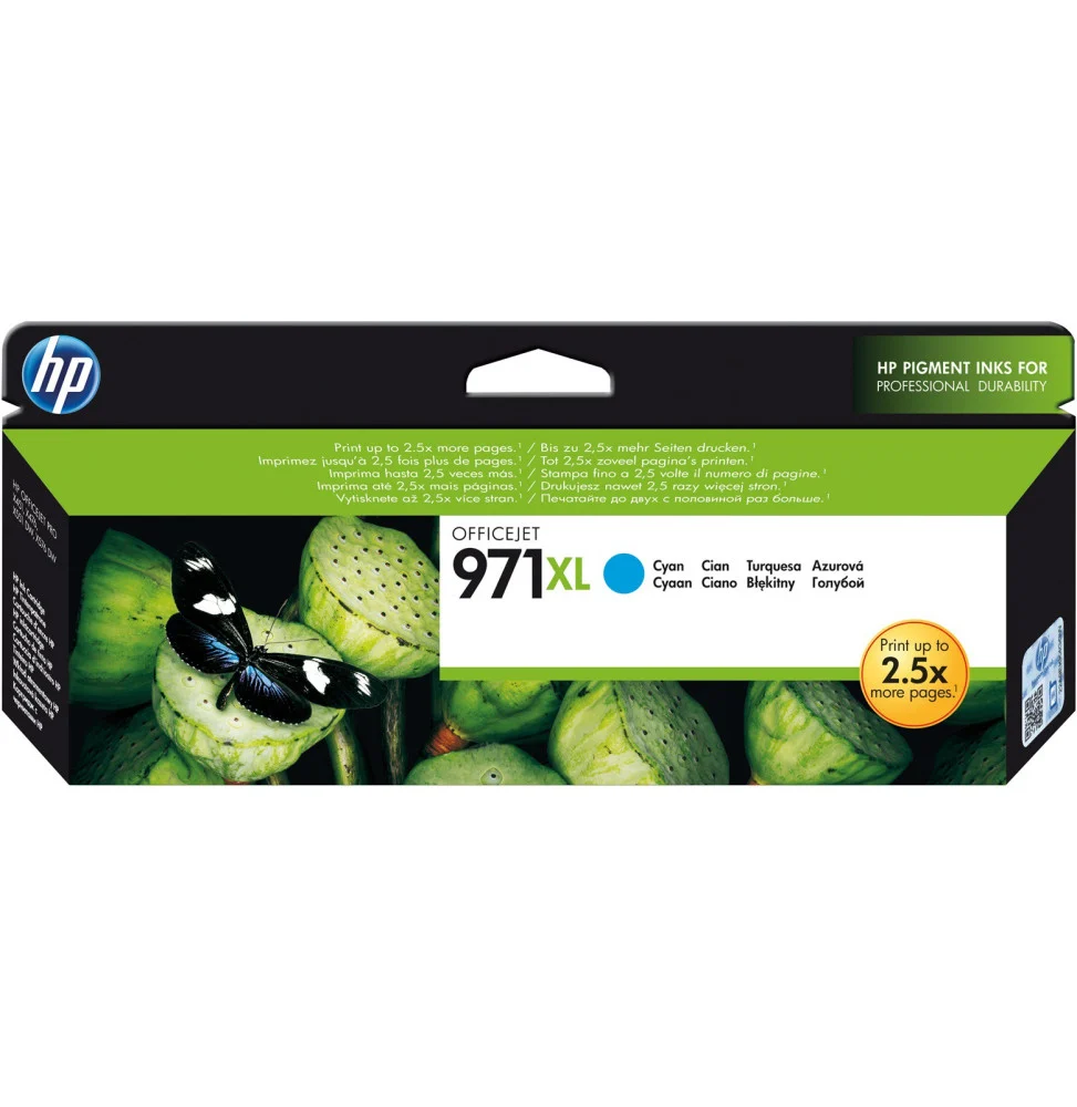 cartouche-d-encre-cyan-xl-hp-971-cn626ae.webp HP 971XL High Yield Cyan Original Ink Cartridge (Original) – Image 1