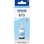 Epson 673 LC (T6735) Cyan Clair - Bouteille d'encre Epson d'origine (C13T67354A)