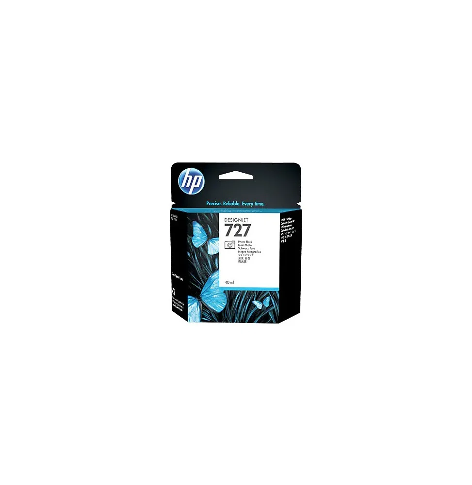 cartouche-d-encre-hp-727-designjet-300-ml-noire-photo-f9j79a.webp HP 727 Noir Photo - Cartouche d'encre HP d'origine (F9J79A) – Image 1