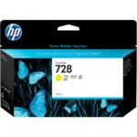 HP 728 Jaune - Cartouche d'encre HP d'origine (F9J65A)